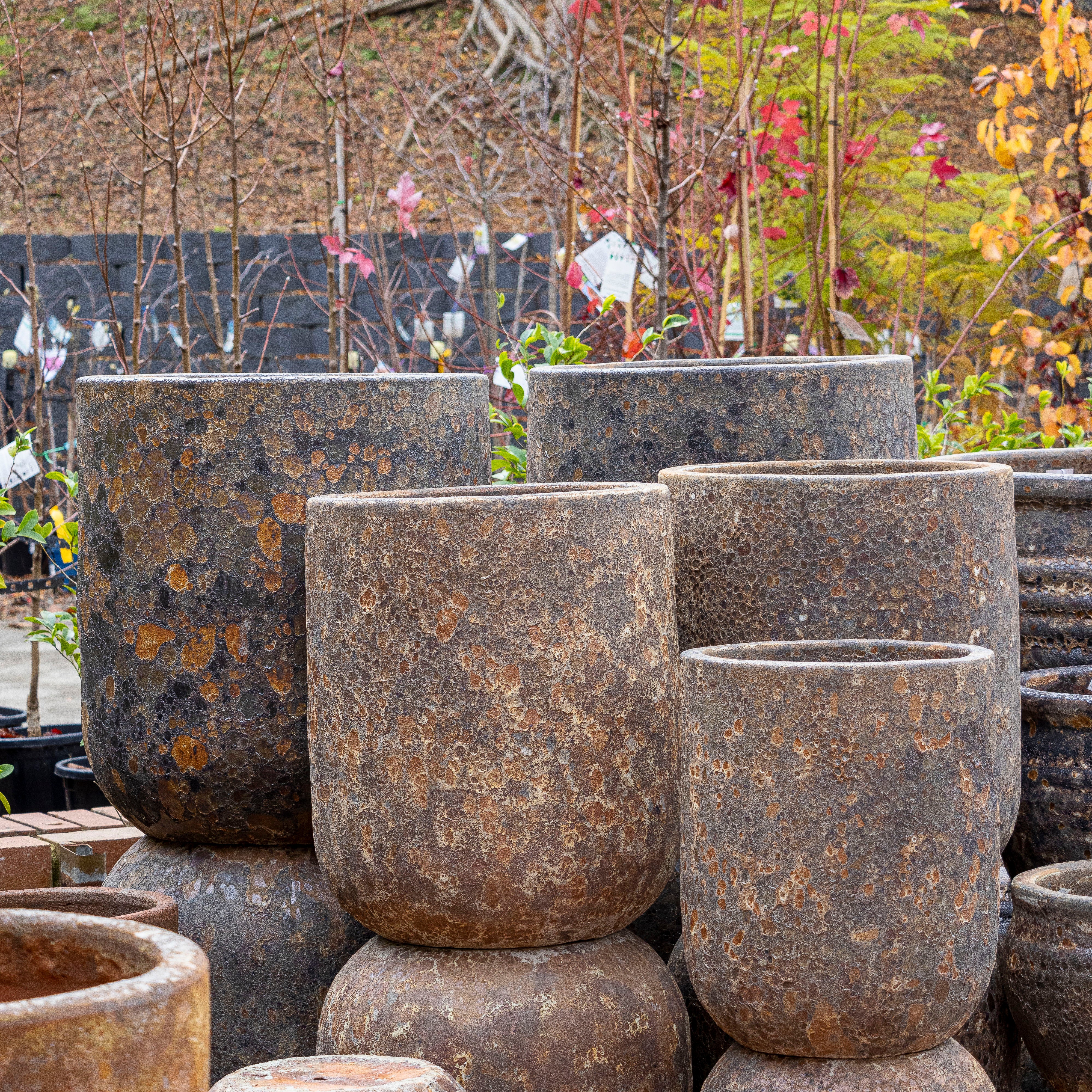 rusted plant pots Fossil Adriatic Planter Rust – Warran Glen Garden Centre & Cafe