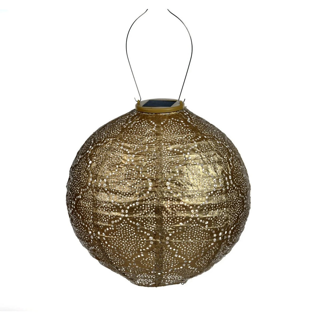 Solar Lantern Round 30cm - Gold