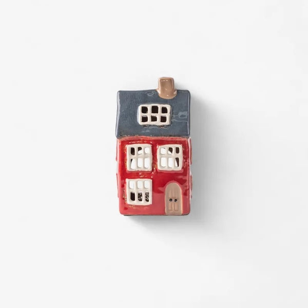 Alsace Tea Light House Navy Roof