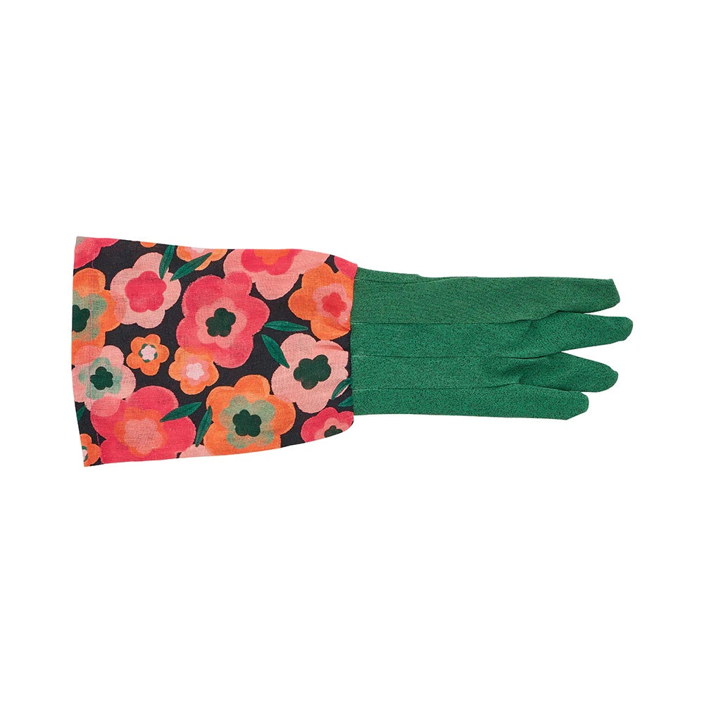 Linen L/Sleeve Garden Gloves - Midnight Blooms