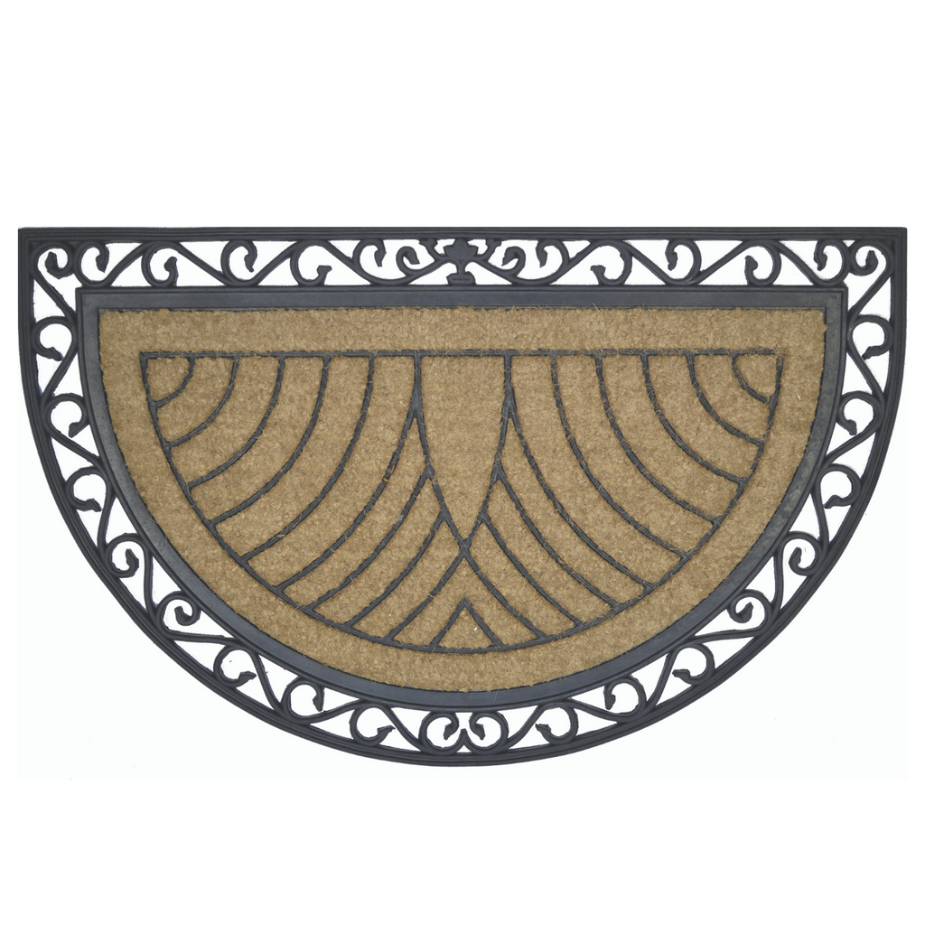 Doormat Rubber/Coir - 1/2 Moon 76x120cm