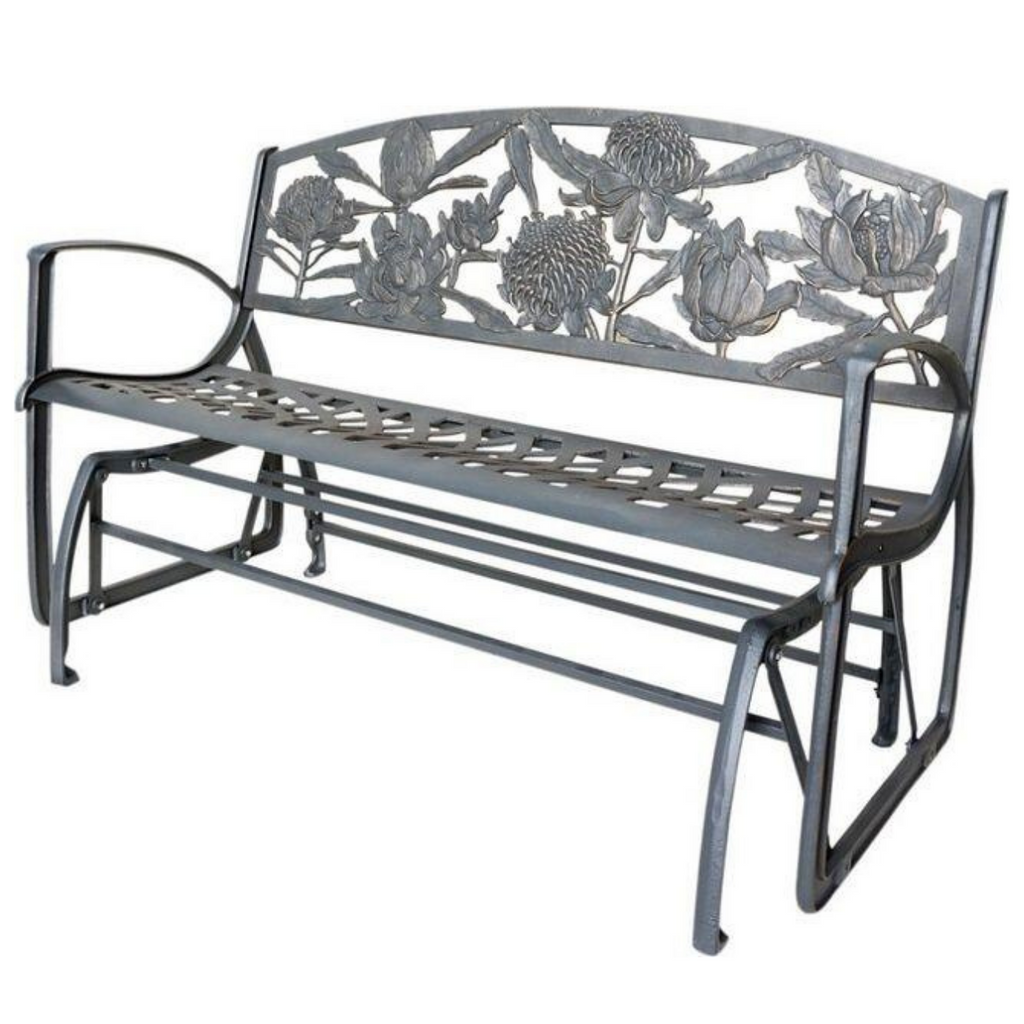Cast Iron Glider Bench - Waratah