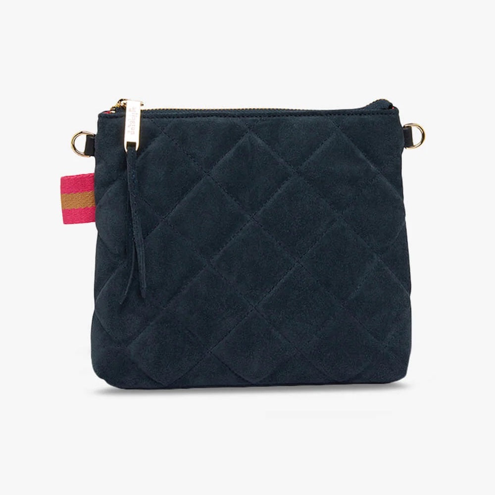 Alexis Crossbody Bag Quilted Navy Suede Warran Glen Garden Centre Cafe