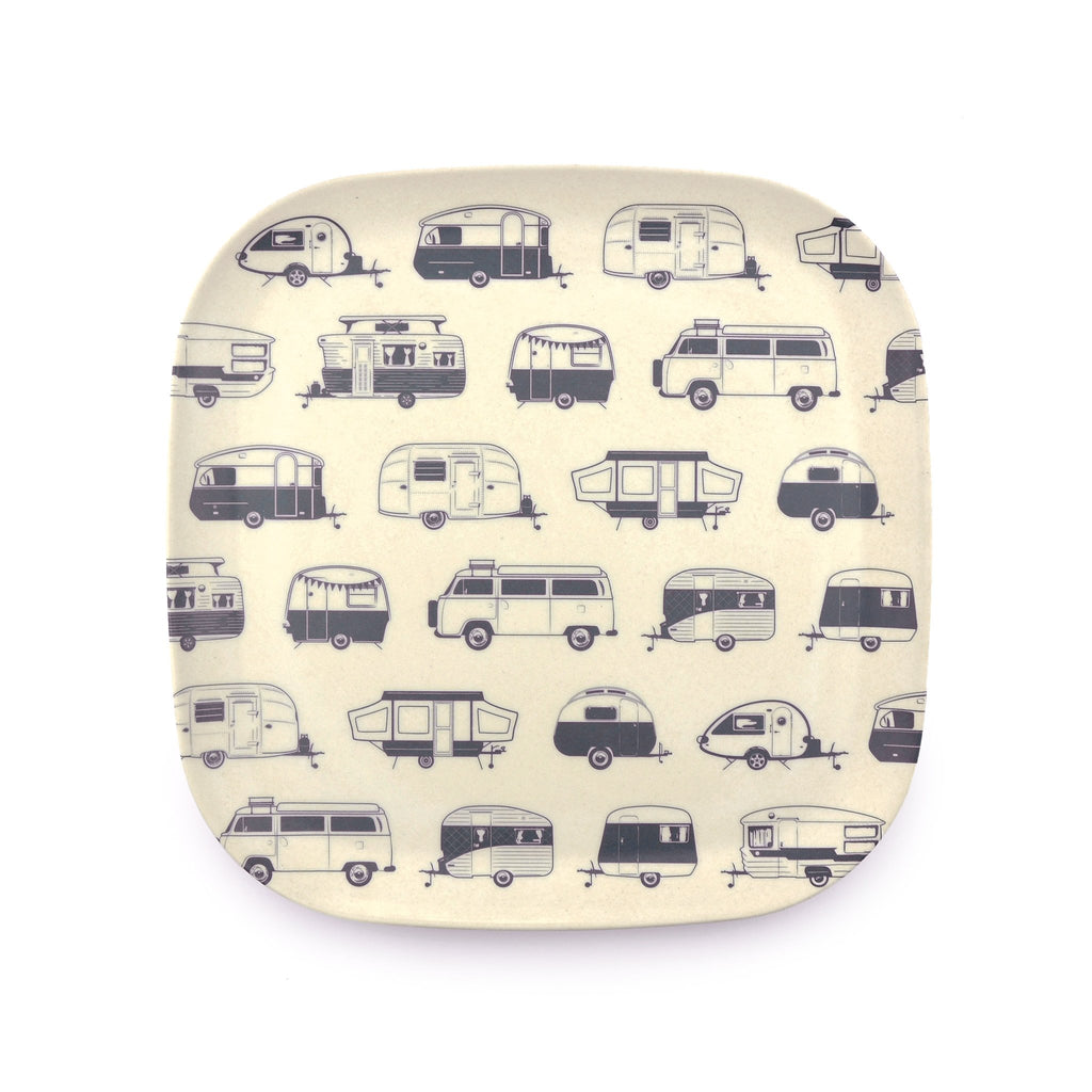 Grey Caravans - Plate 22cm