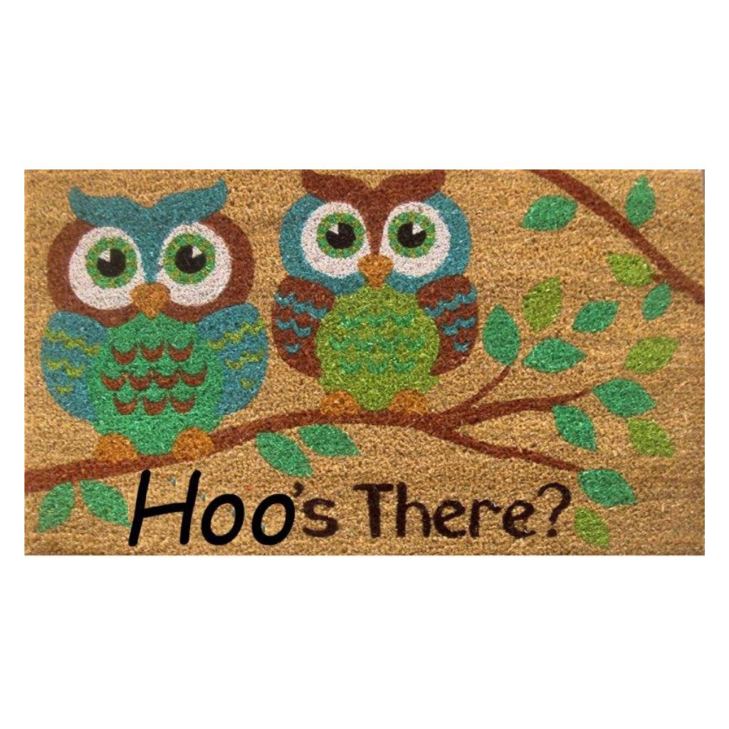 Doormat Coir Backed - Hoo's There 45x75cm
