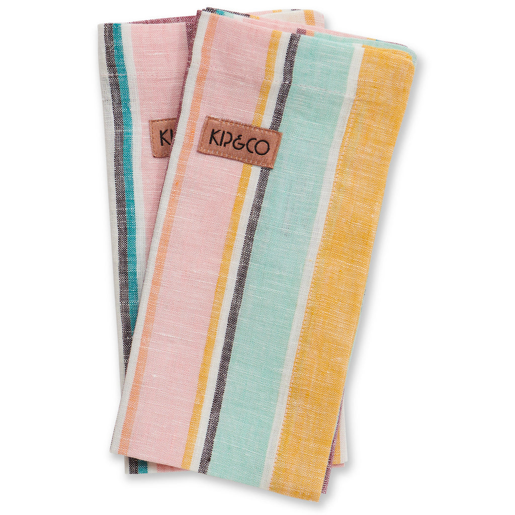 Linen Napkin S/6 - Hat Trick Stripe