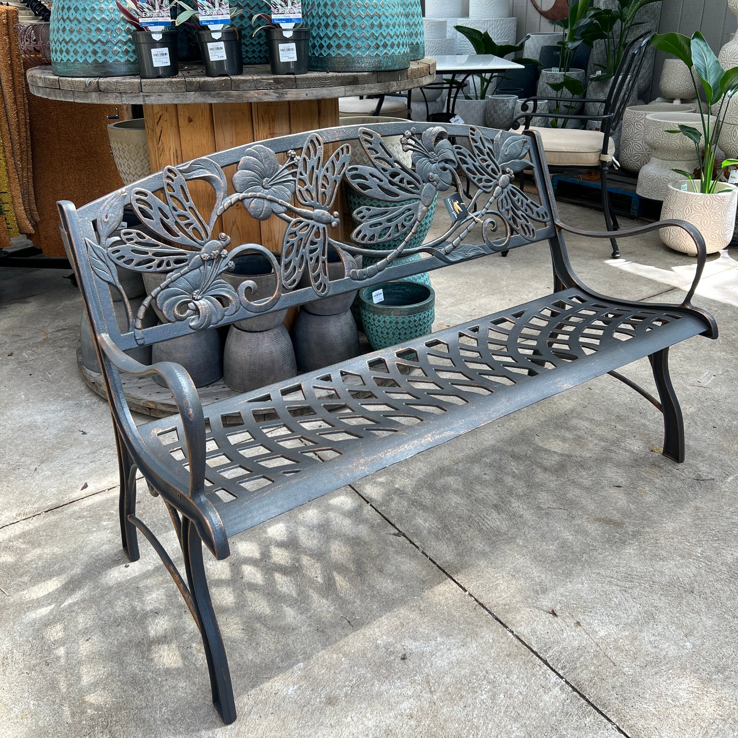 Cast Iron Bench - Dragonfly