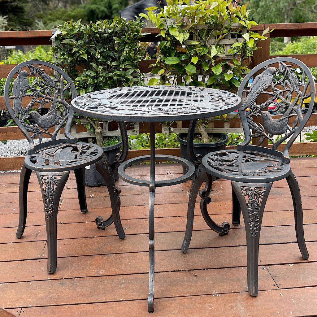 Cast Iron Garden 3 Piece Setting - Rosella & Bottlebrush