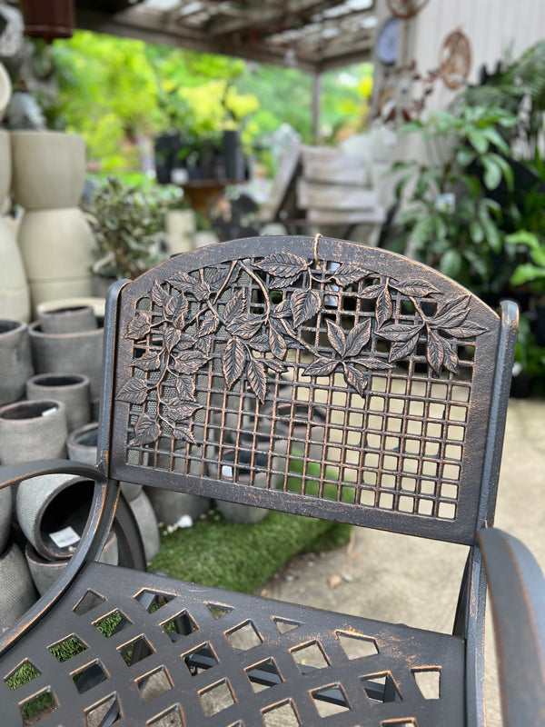 Cast Iron Glider Chair - Leaves