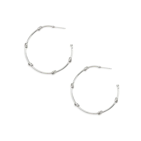 Knots Of Freedom Hoop Earrings - Stainless Steel