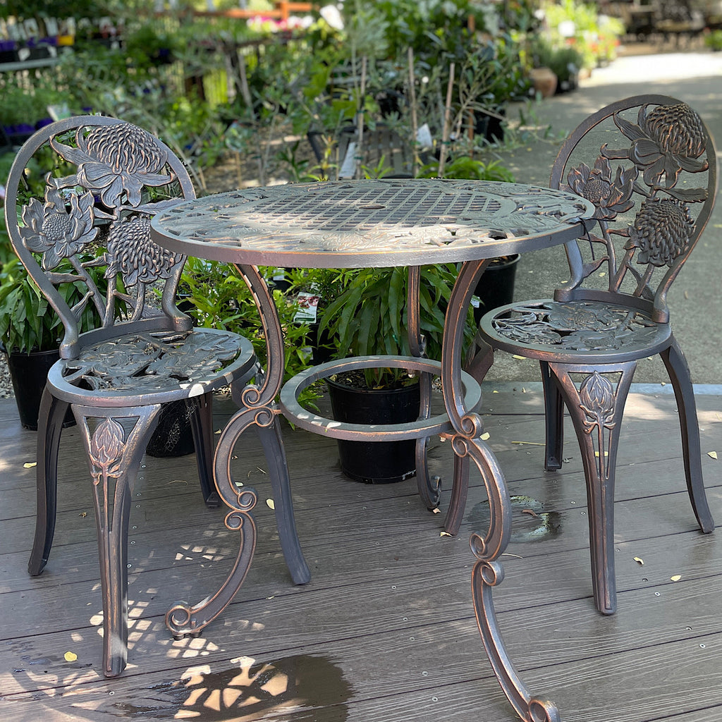 Cast Iron Garden 3 Piece Setting - Waratah