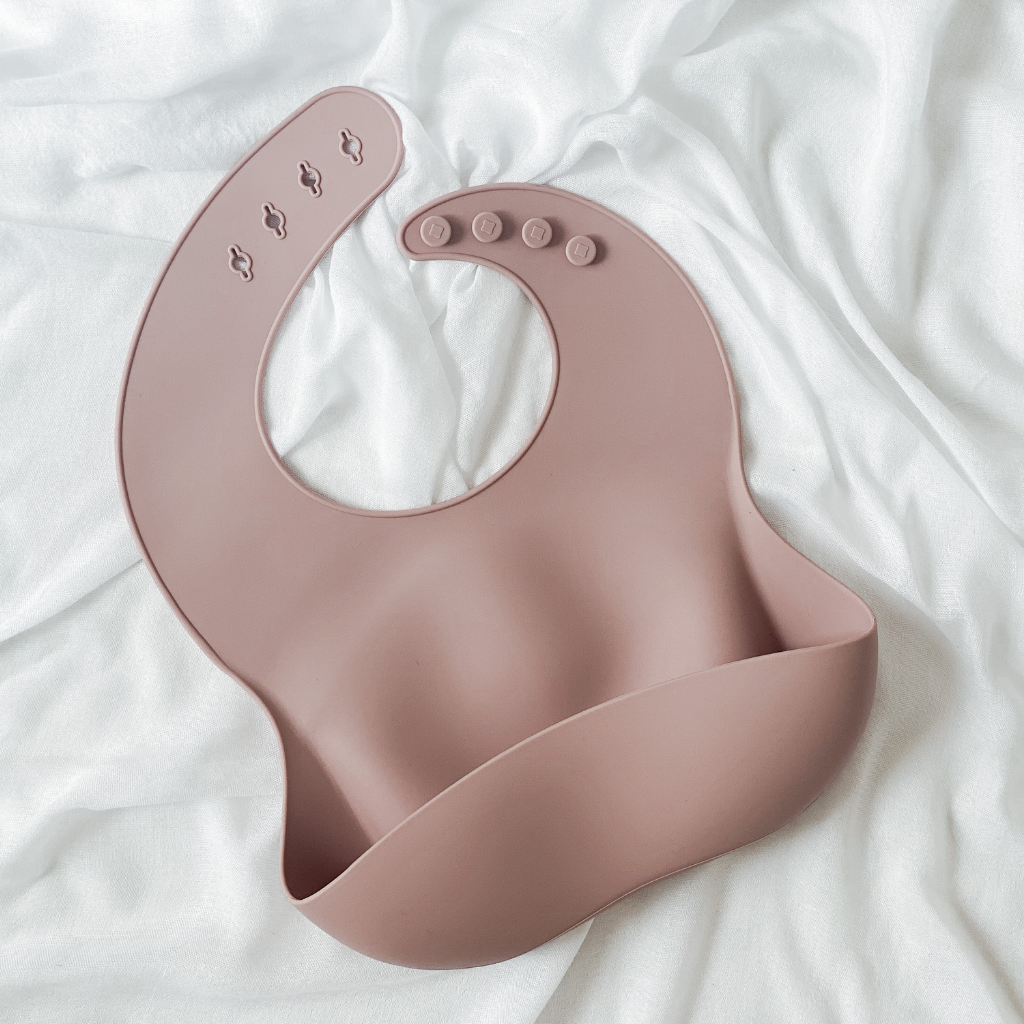 Silicone Bib - Dusty Pink