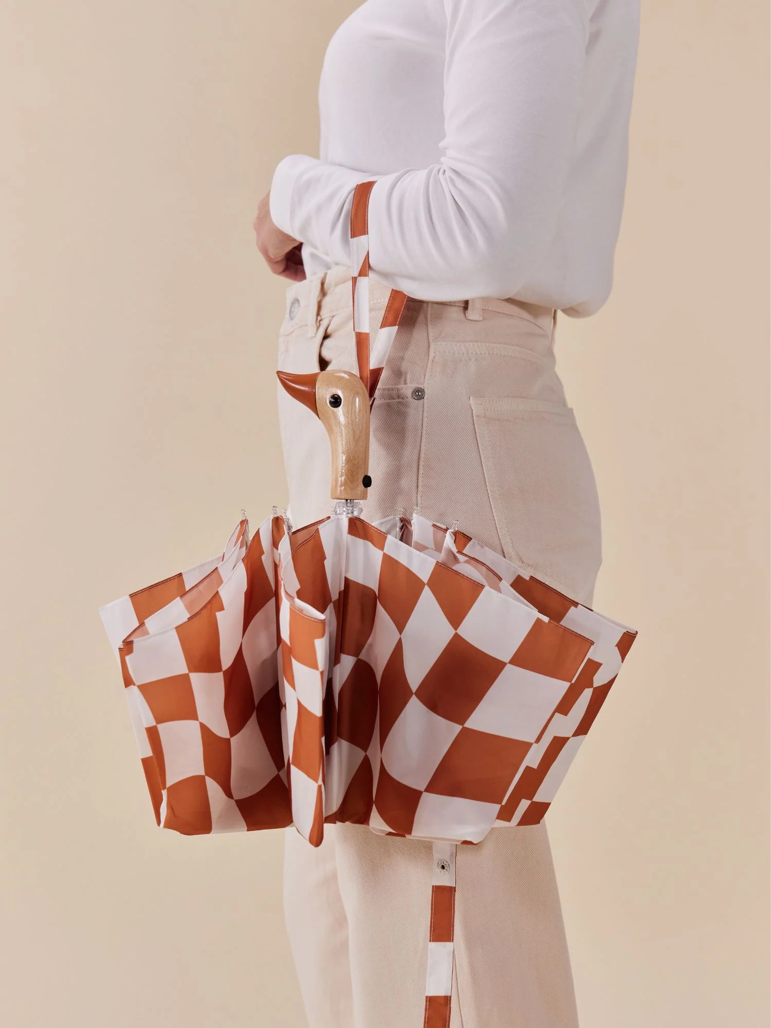 Duck Umbrella Compact - Peanut Butter Checks