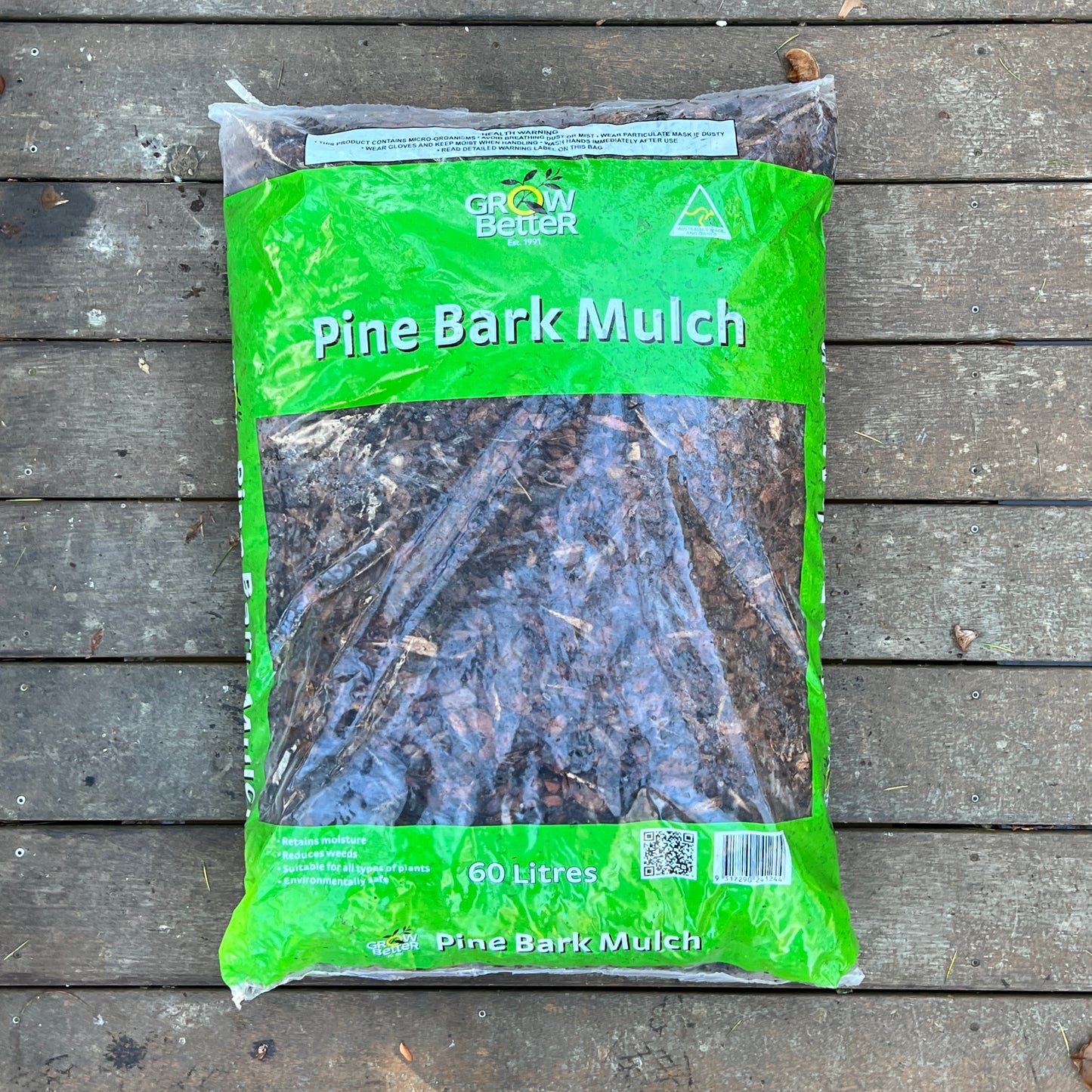 Pine Bark Mulch Brown - 60L
