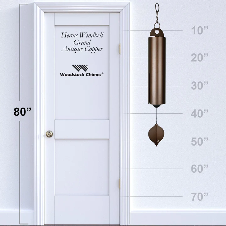 Heroic Windbell Extra Large Antique Copper