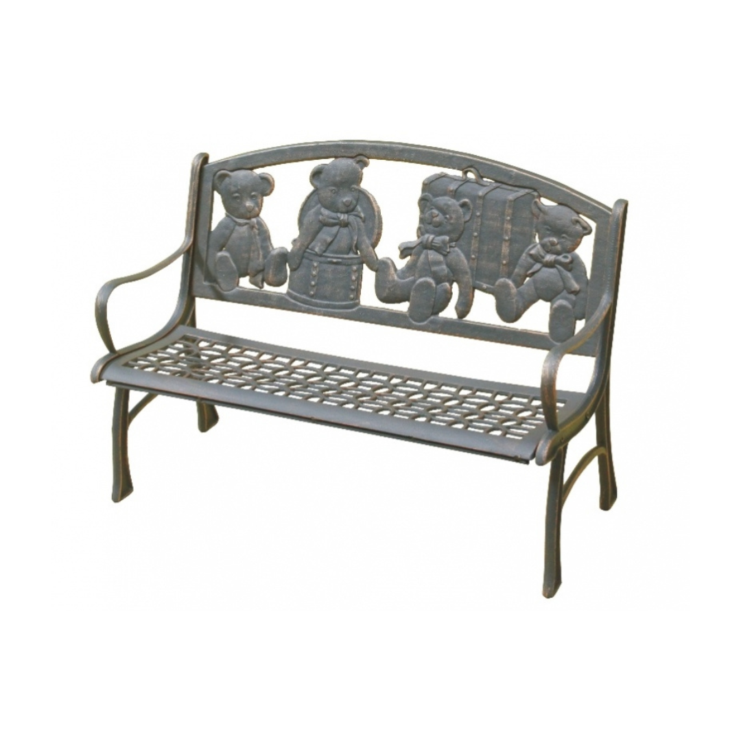 Cast Iron Kids Bench - Bear