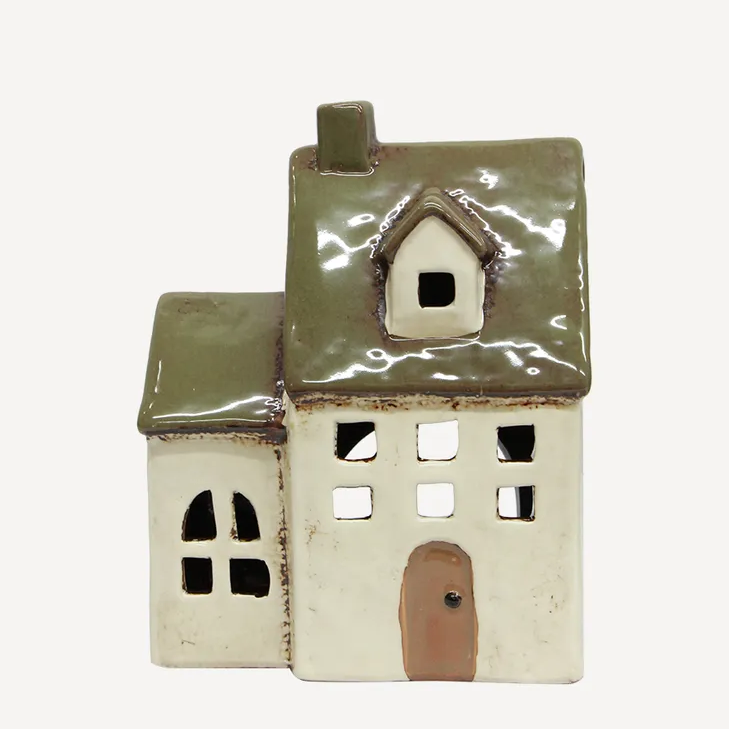 Alsace Tea Light Chapel Olive Green