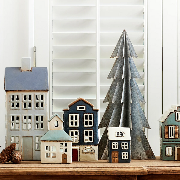 Alsace Tea Light House Navy
