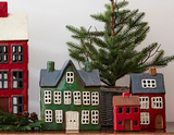 Alsace Tea Light House Navy Roof