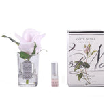 Rose Bud French Pink - Clear Glass