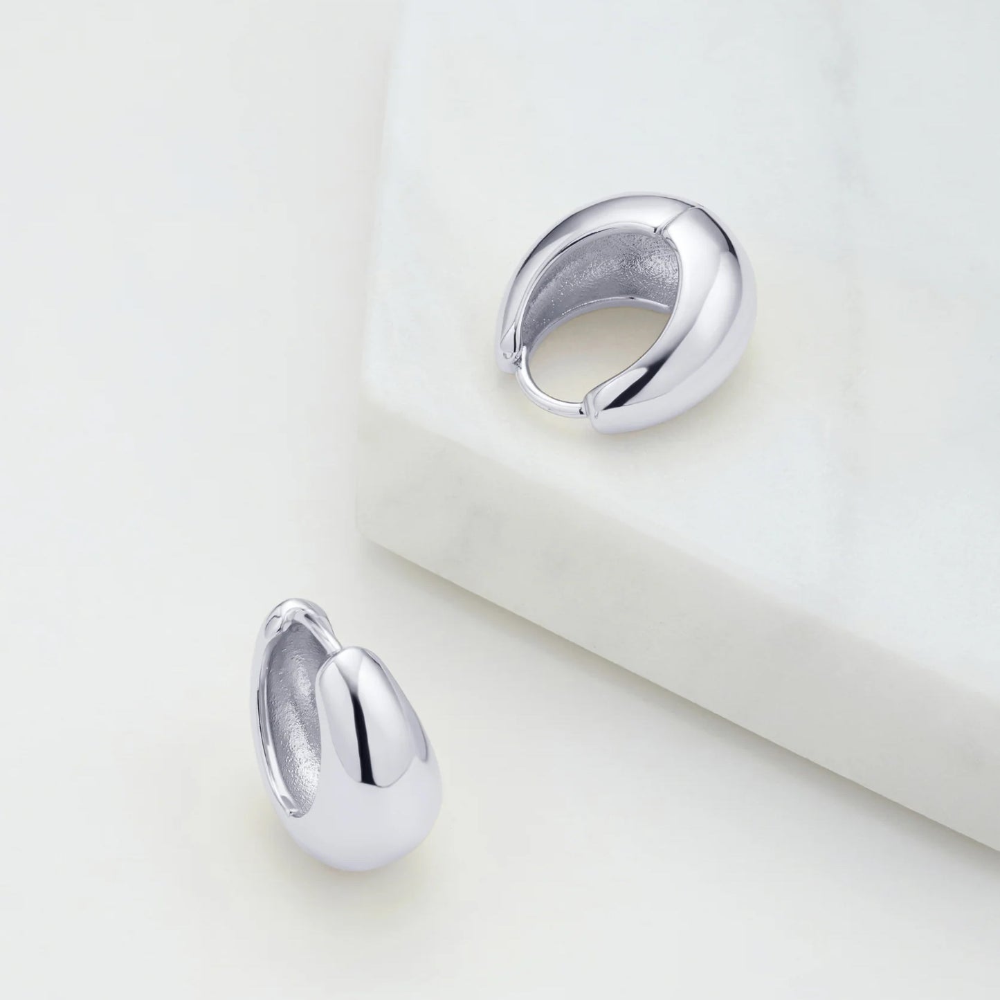Steph Hoops Large - Silver