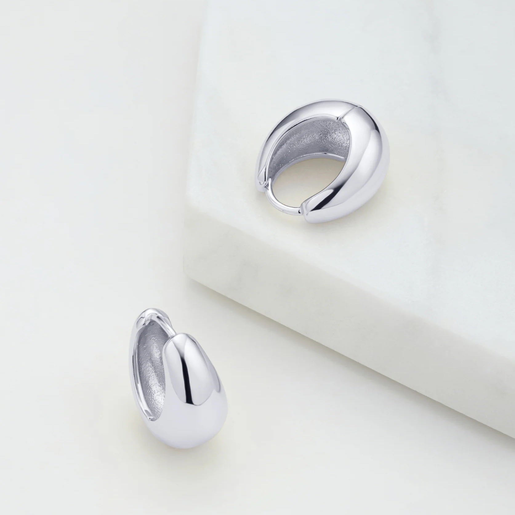 Steph Hoops Large - Silver
