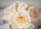 5 Rose Pink Blush - Clear Glass With Silver Badge