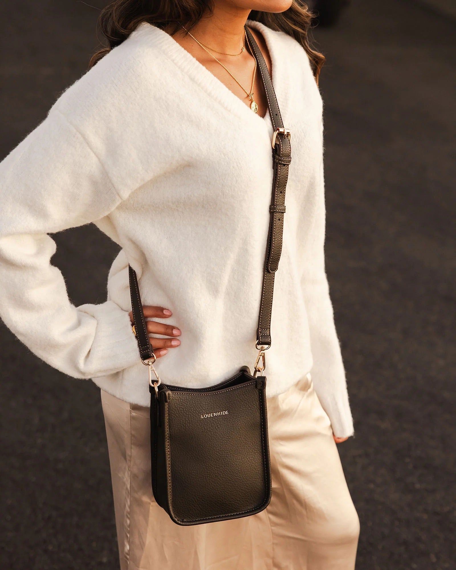 Parker Phone Crossbody Bag - Chocolate