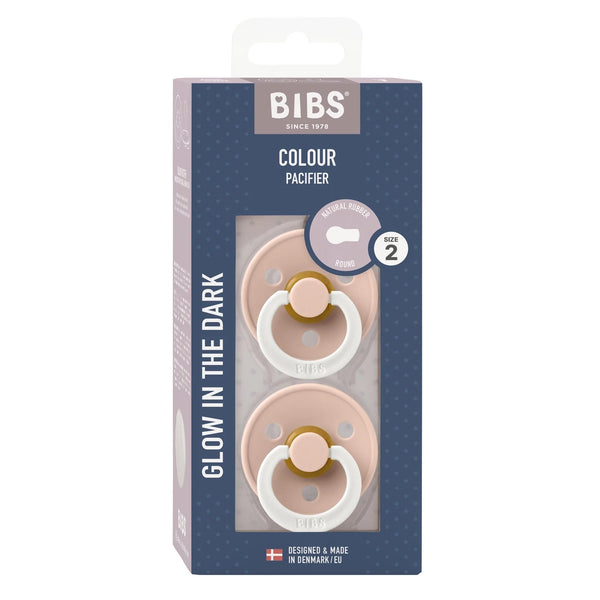 Pacifier Glow Twin Pack (Size 2) - Blush