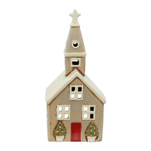 Alsace Tea Light Church Christmas Stone