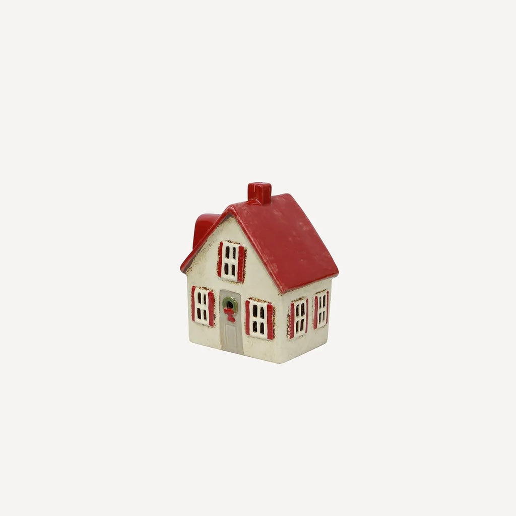 Alsace Tea Light Cottage Cream With Shutters