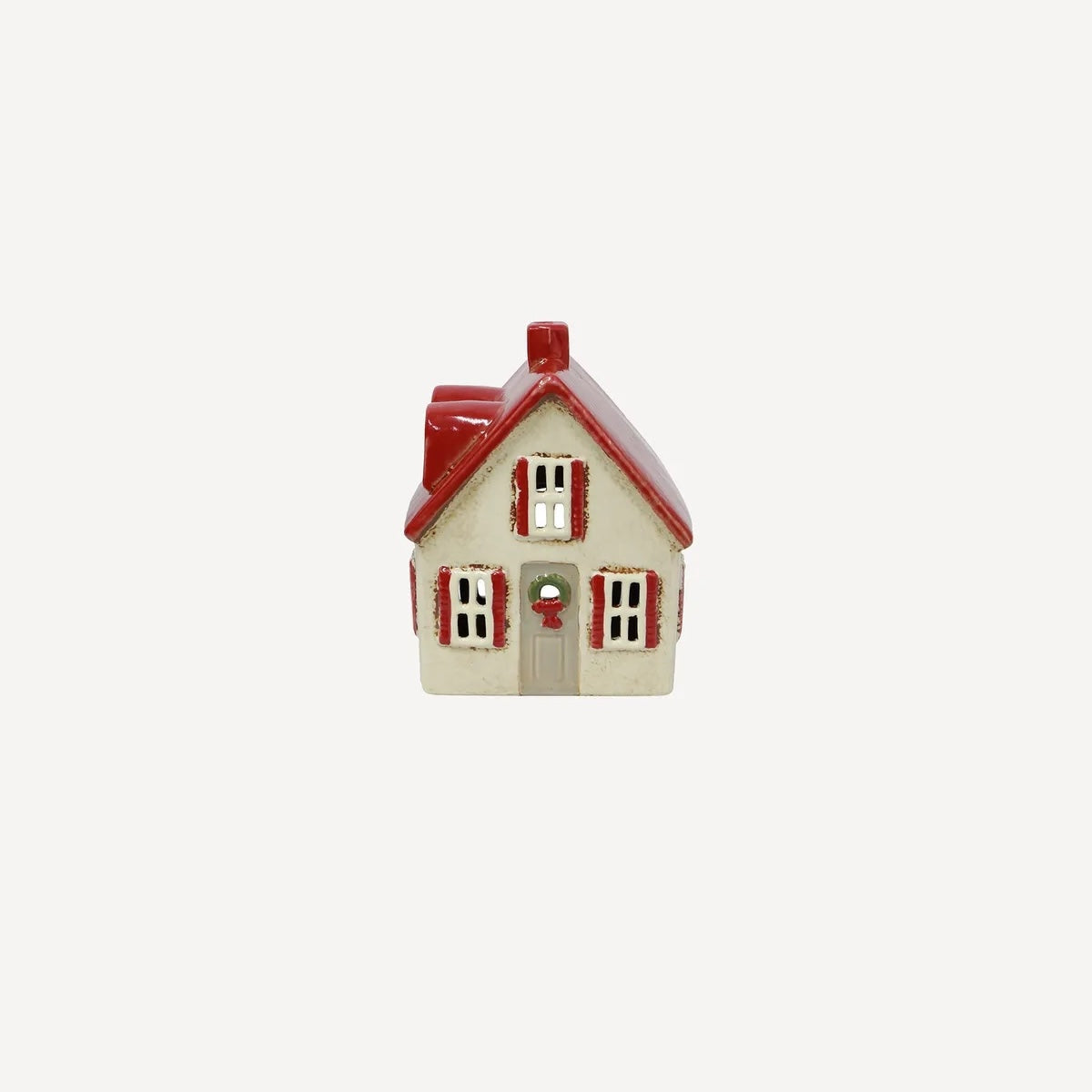 Alsace Tea Light Cottage Cream With Shutters