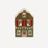 Alsace Tea Light House Christmas Green With Shutters