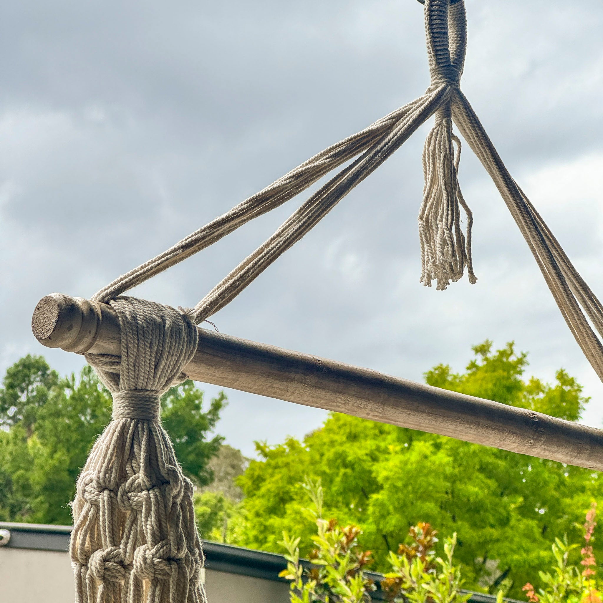 Macrame Cushion Chair - Cream