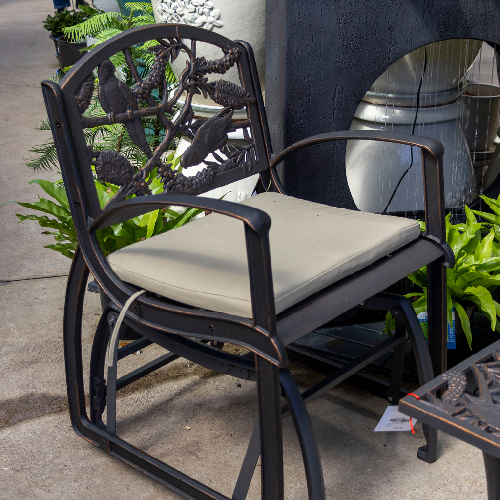 Cast Iron Glider Chair - Rosella & Bottlebrush