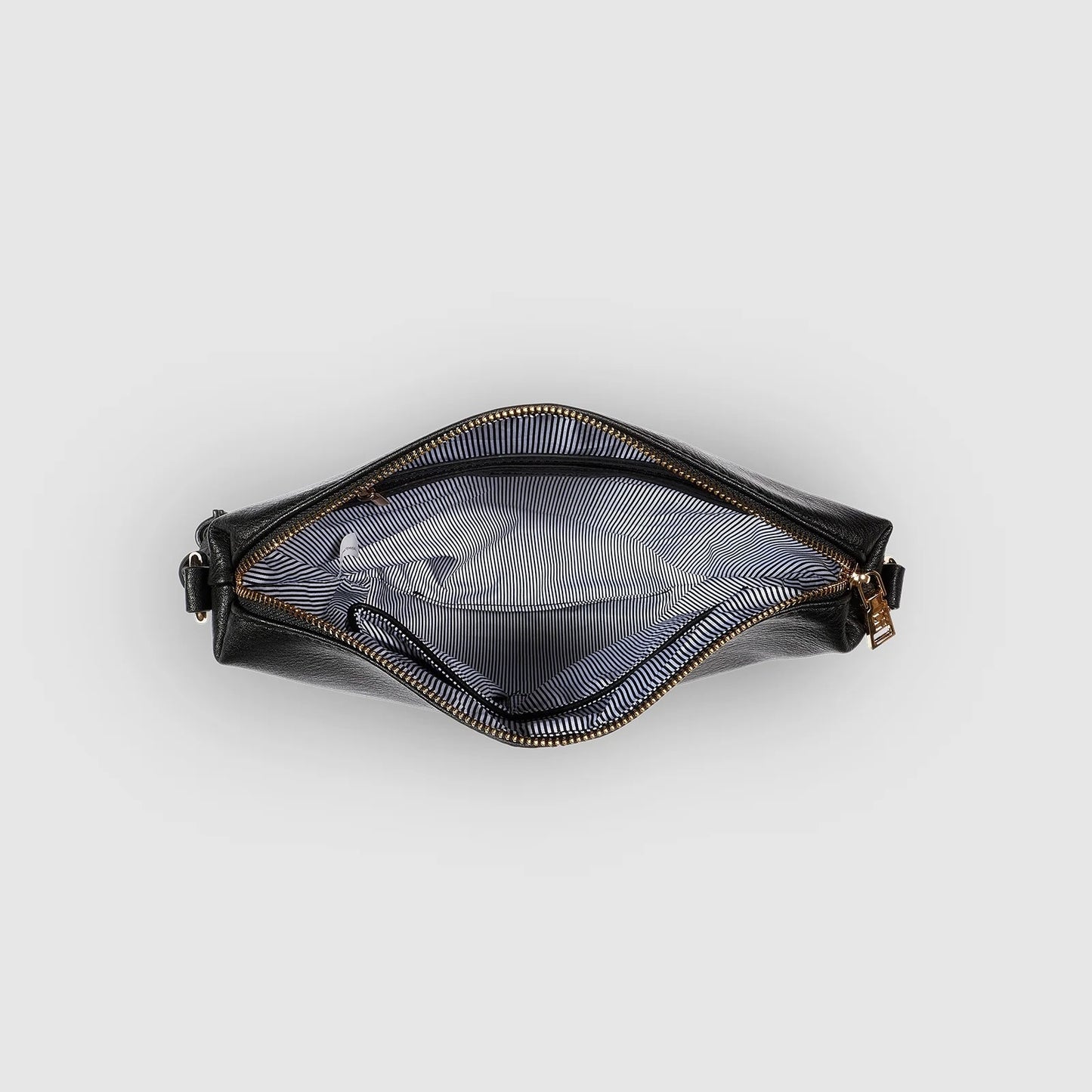 Daisy Stripe Crossbody Bag - Black