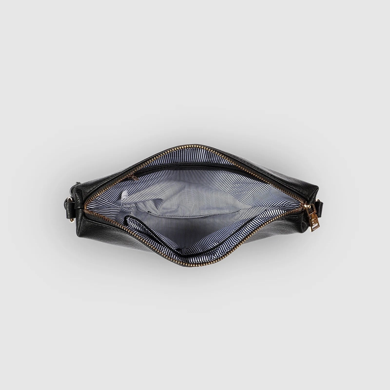 Daisy Stripe Crossbody Bag - Black