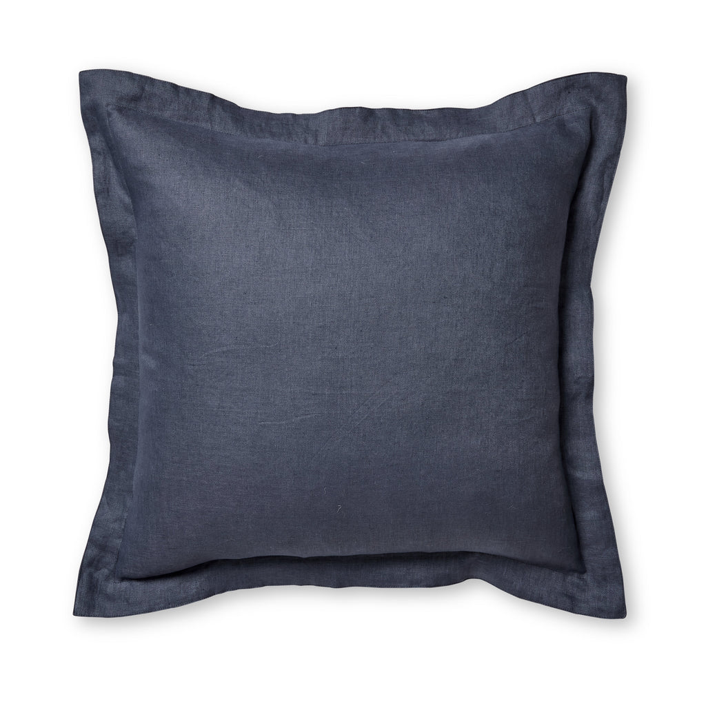 Riley Linen Cushion 55cm - Denim Blue