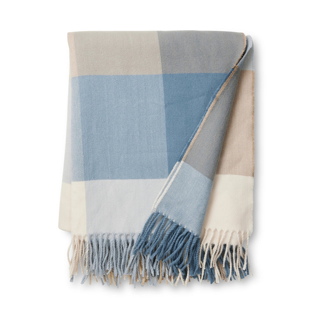 Harley Throw 160x200cm - Blue/Neutral