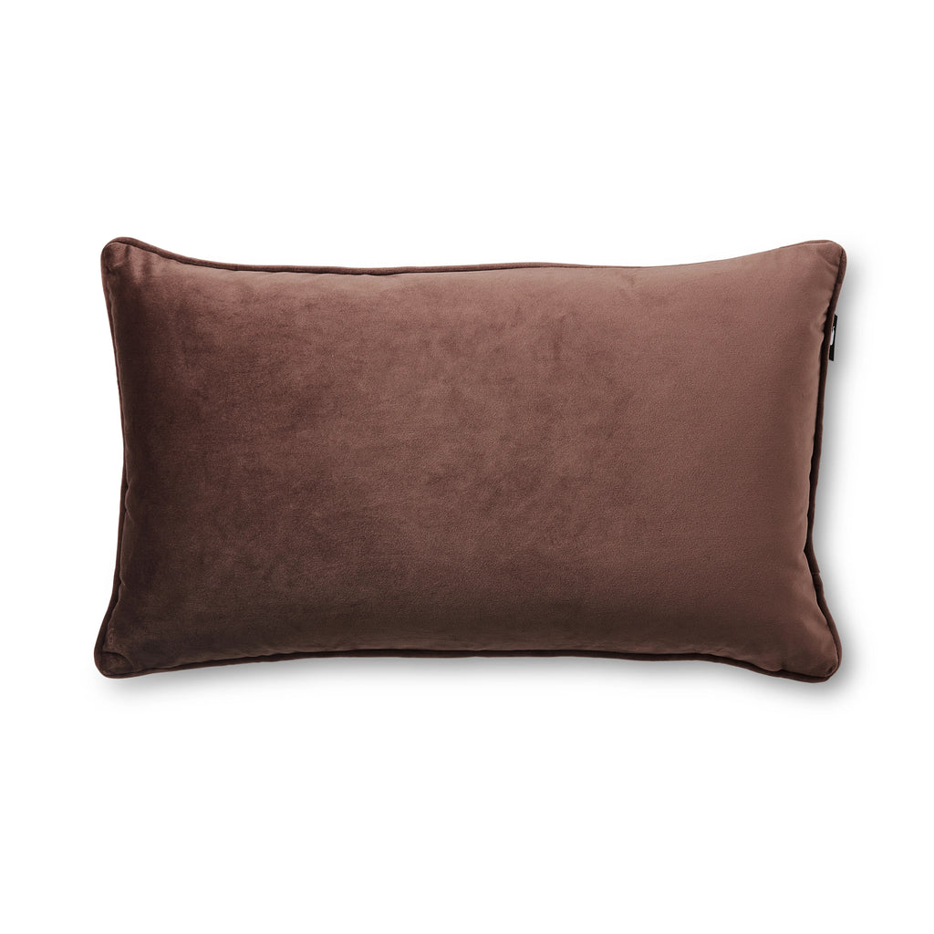 Mira Velvet Lumbar Cushion 30x50cm - Mocha