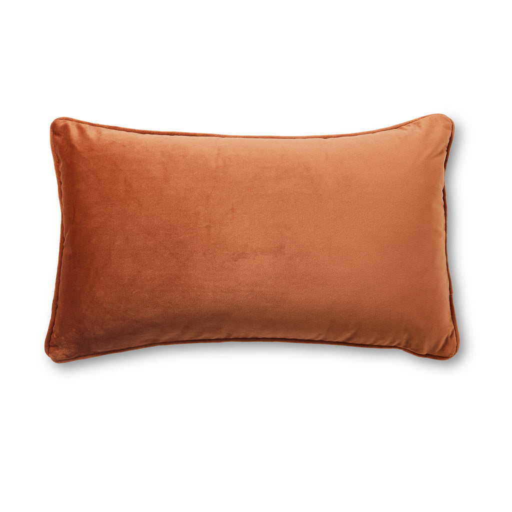 Mira Velvet Lumbar Cushion 30x50cm - Rust