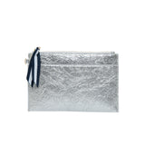 New York Coin Purse - Silver Crinkle