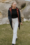Arnie 90/10 Down Reversible Coat - Black/Cabernet