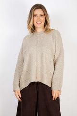 Marlow Wool Blend Knit One Size - Camel