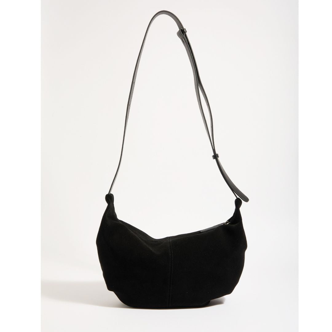 Eli Leather Crescent Crossbody Bag -