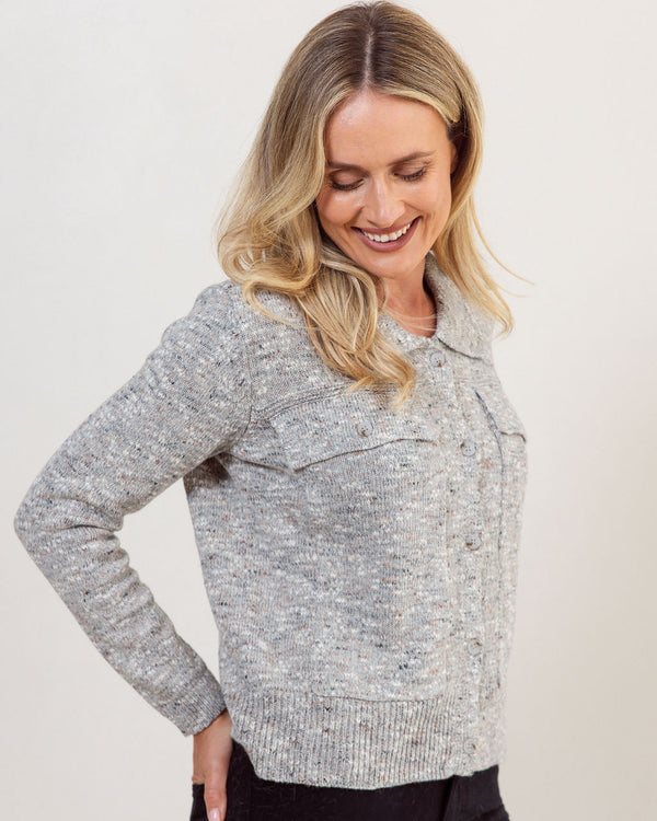Button Thru Cardigan Sweater - Oatmeal
