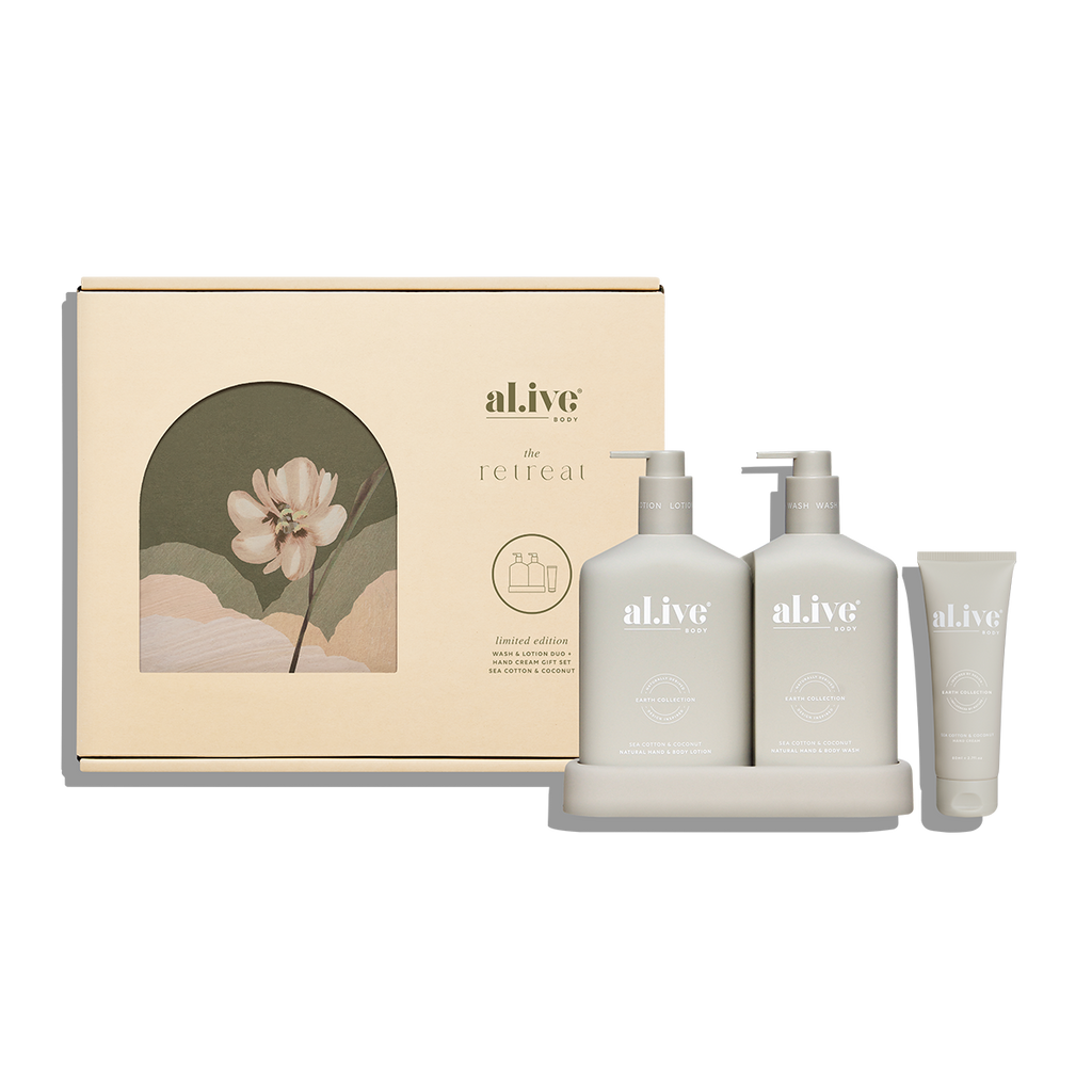 Wash & Lotion Duo & Hand Cream Gift Set - Sea Cotton & Coconut