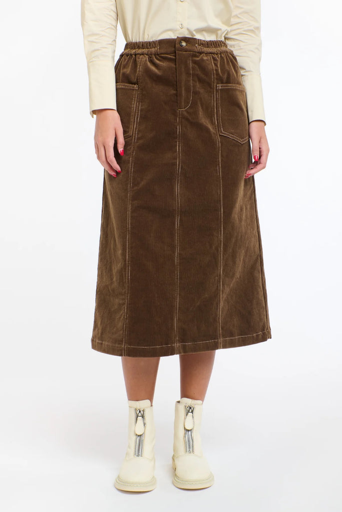 Bonnie Cord Skirt - Brandy