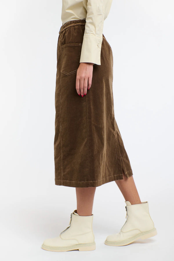 Bonnie Cord Skirt - Brandy