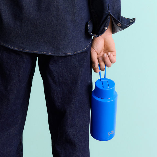 Ceramic Reusable Bottle - Blue Lagoon 34oz